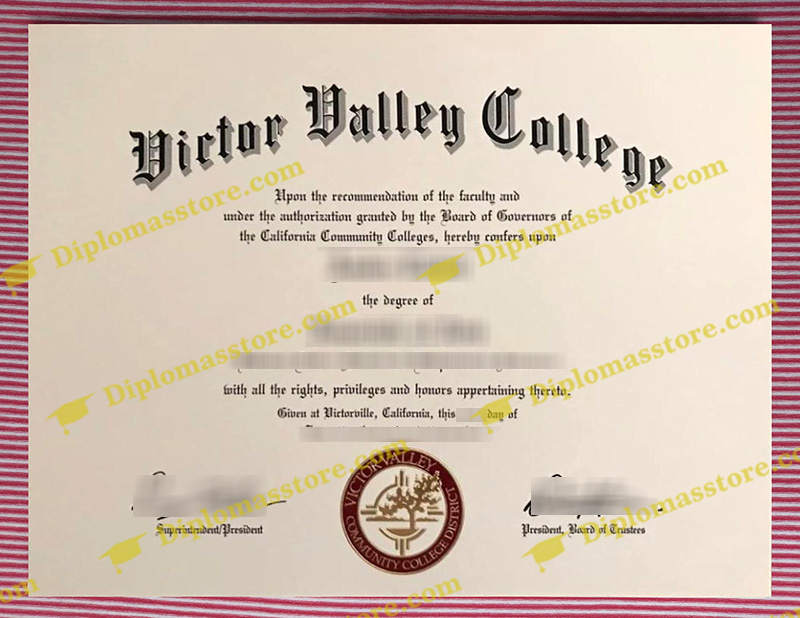 Victor Valley College diploma, Victor Valley College degree,