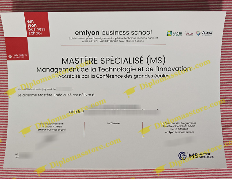 Emlyon business school diploma, Emlyon business school degree,