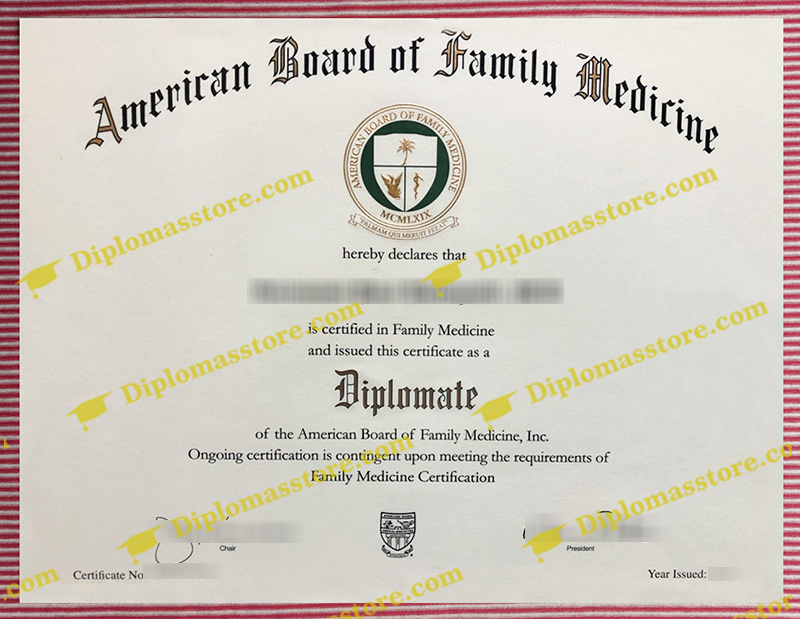 American Board of Family Medicine certificate, ABFM certification,