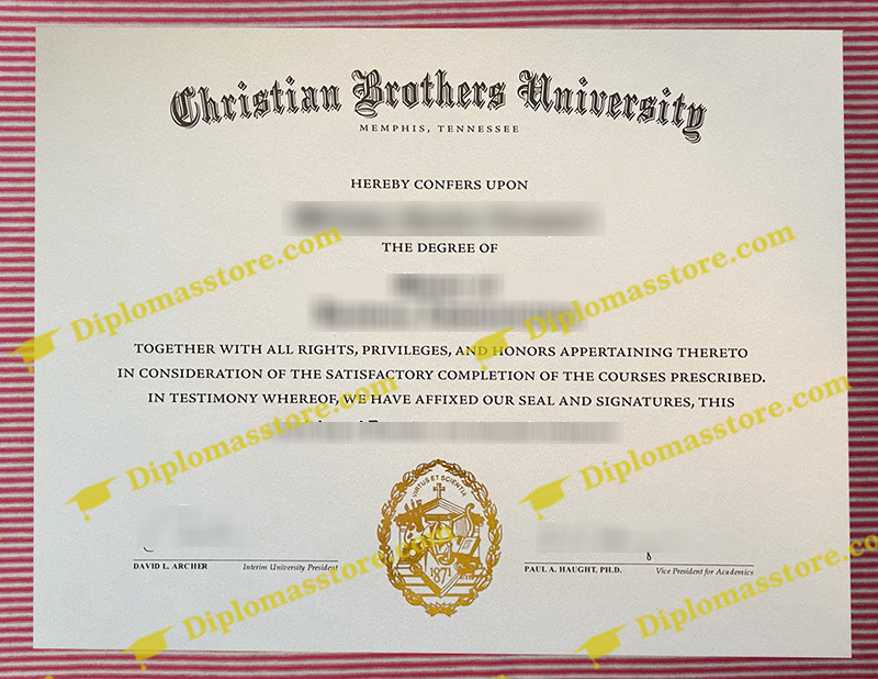 Christian Brothers University diploma, Christian Brothers University degree,