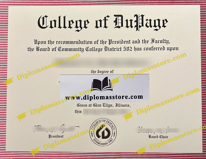 College of DuPage diploma, College of DuPage degree,