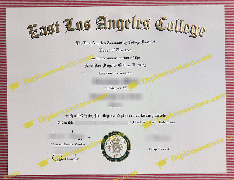 East Los Angeles College diploma, ELAC degree,
