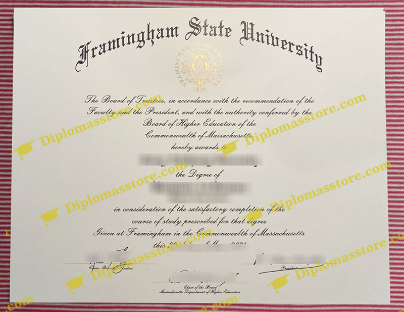 Framingham State University diploma, Framingham State University degree,