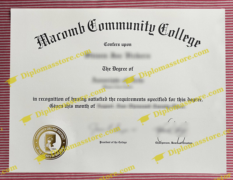 Macomb Community College diploma, Macomb Community College degree,