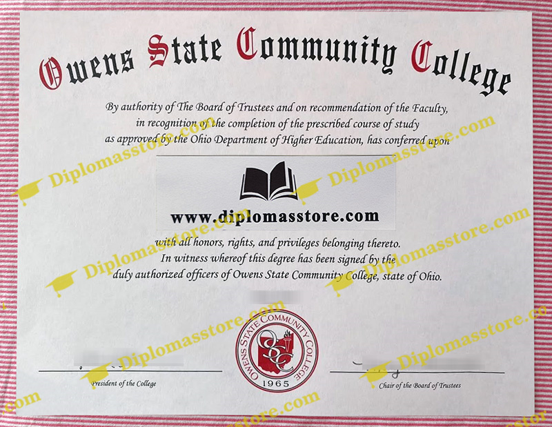 Owens State Community College diploma, Owens State Community College degree,