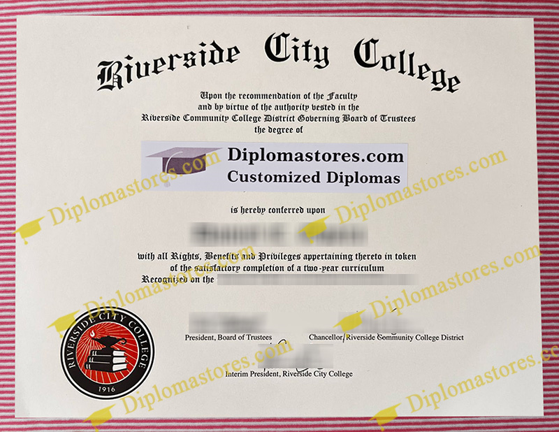 Riverside City College diploma, Riverside City College degree,