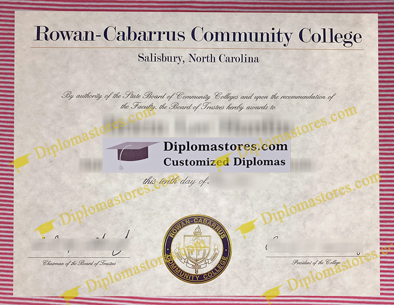 Rowan-Cabarrus Community College diploma, RCCC associate degree,