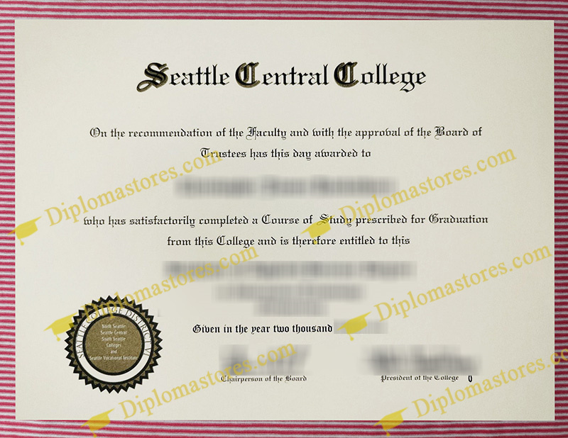 Seattle Central College diploma, Seattle Central College degree,