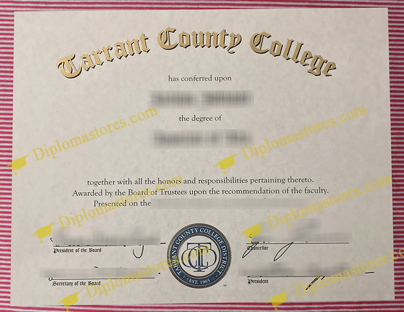 Tarrant County College diploma, Tarrant County College degree,