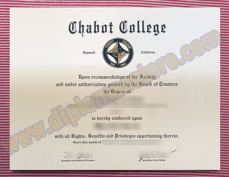 Chabot College diploma, Chabot College degree,