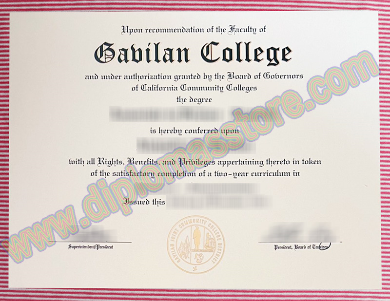 Gavilan College diploma, Gavilan College degree,