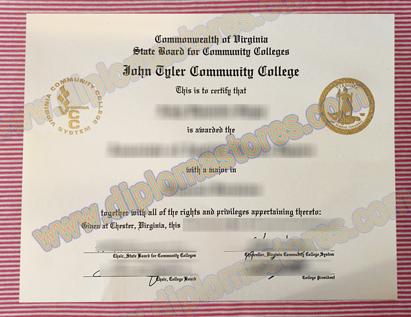 John Tyler Community College diploma, John Tyler Community College degree,