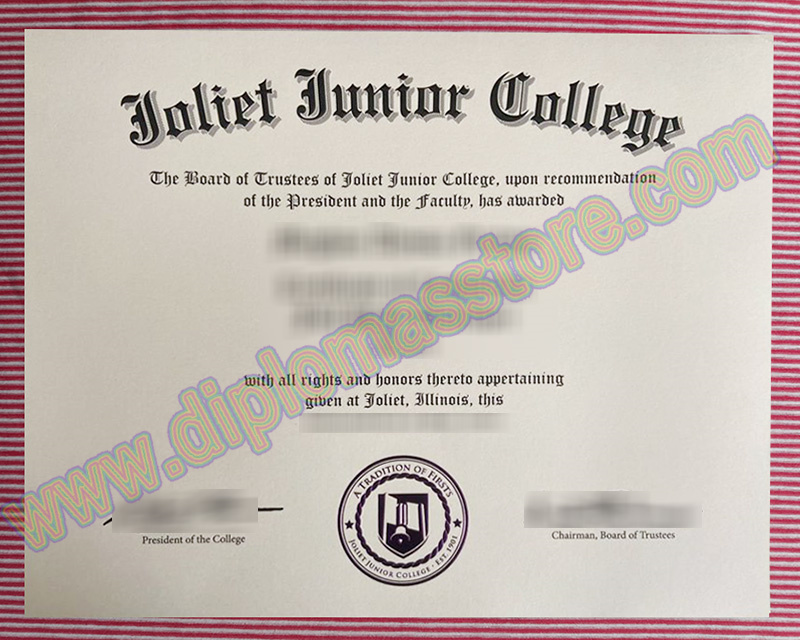 Joliet Junior College diploma, Joliet Junior College degree,