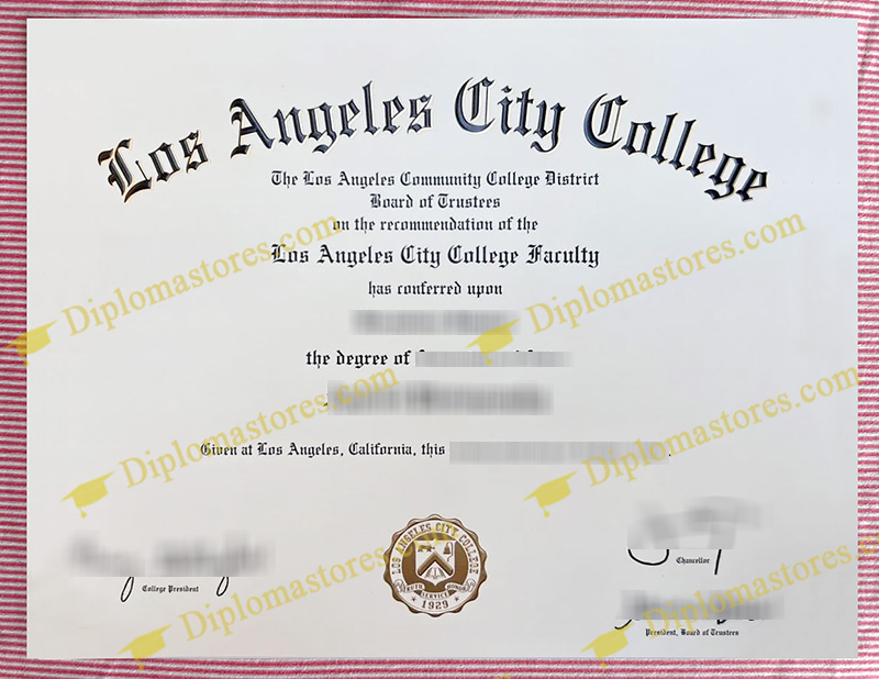 Los Angeles City College diploma, Los Angeles City College degree,