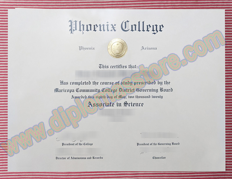 Phoenix College diploma, Phoenix College degree,
