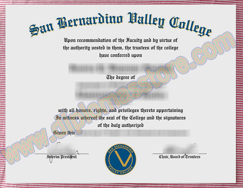 San Bernardino Valley College diploma, SBVC degree,