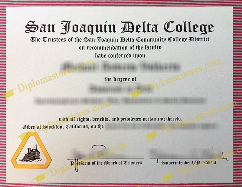 San Joaquin Delta College diploma, San Joaquin Delta College degree,