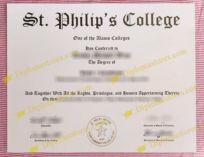St. Philip's College diploma, St. Philip's College degree,