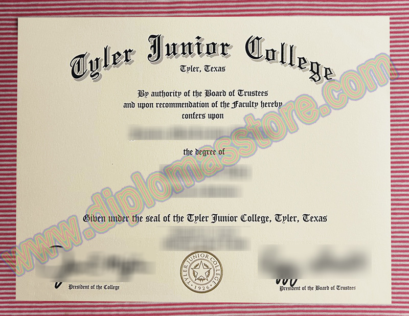 Tyler Junior College diploma, Tyler Junior College degree,