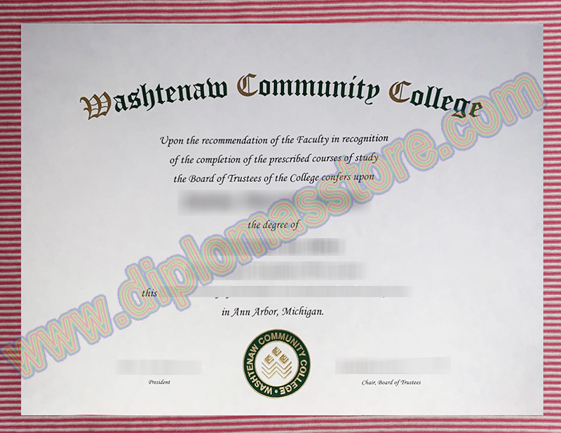 Washtenaw Community College diploma, Washtenaw Community College degree,