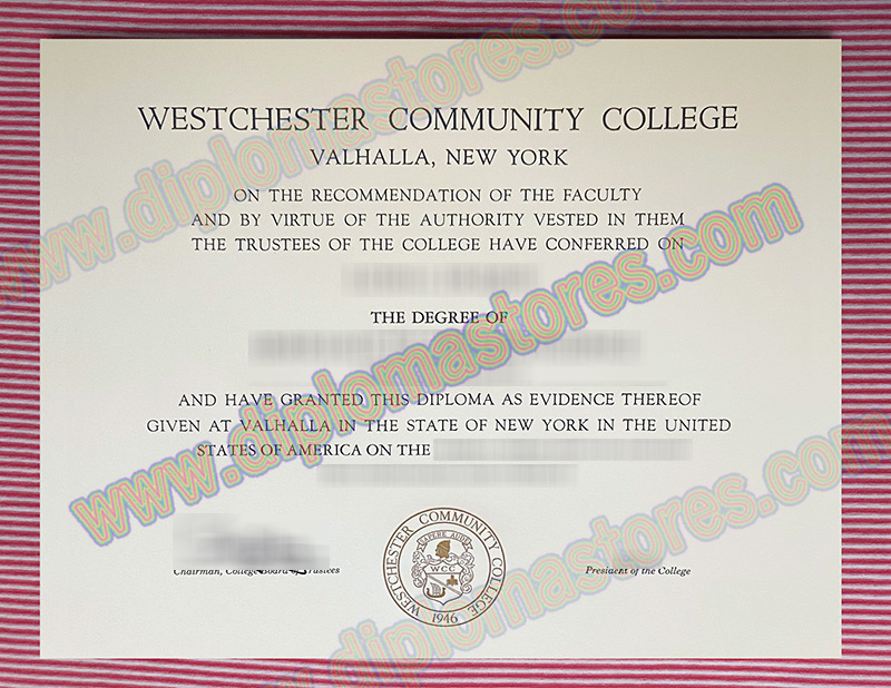 Westchester Community College diploma, Westchester Community College degree,