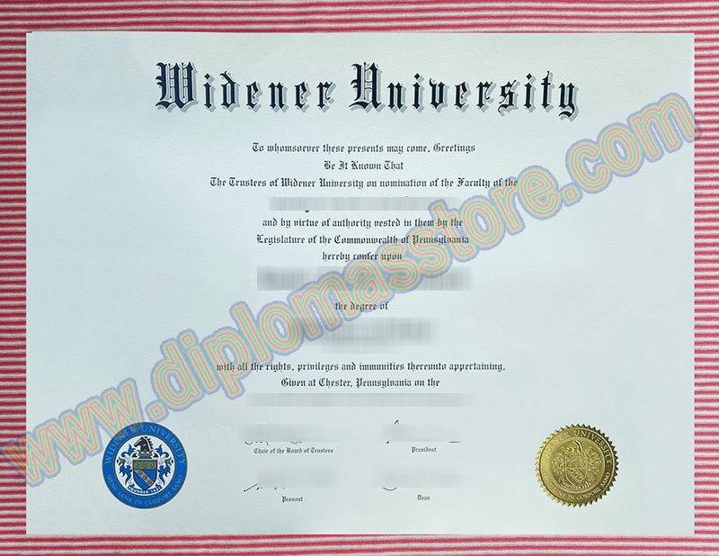 Widener University diploma, Widener University degree,