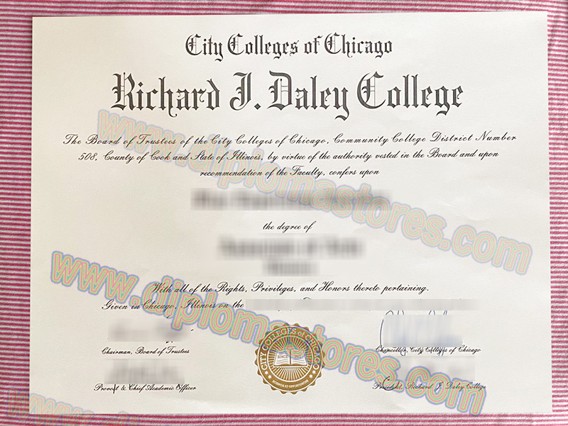 Richard J. Daley College diploma, City College of Chicago diploma,