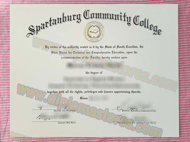 Spartanburg Community College diploma